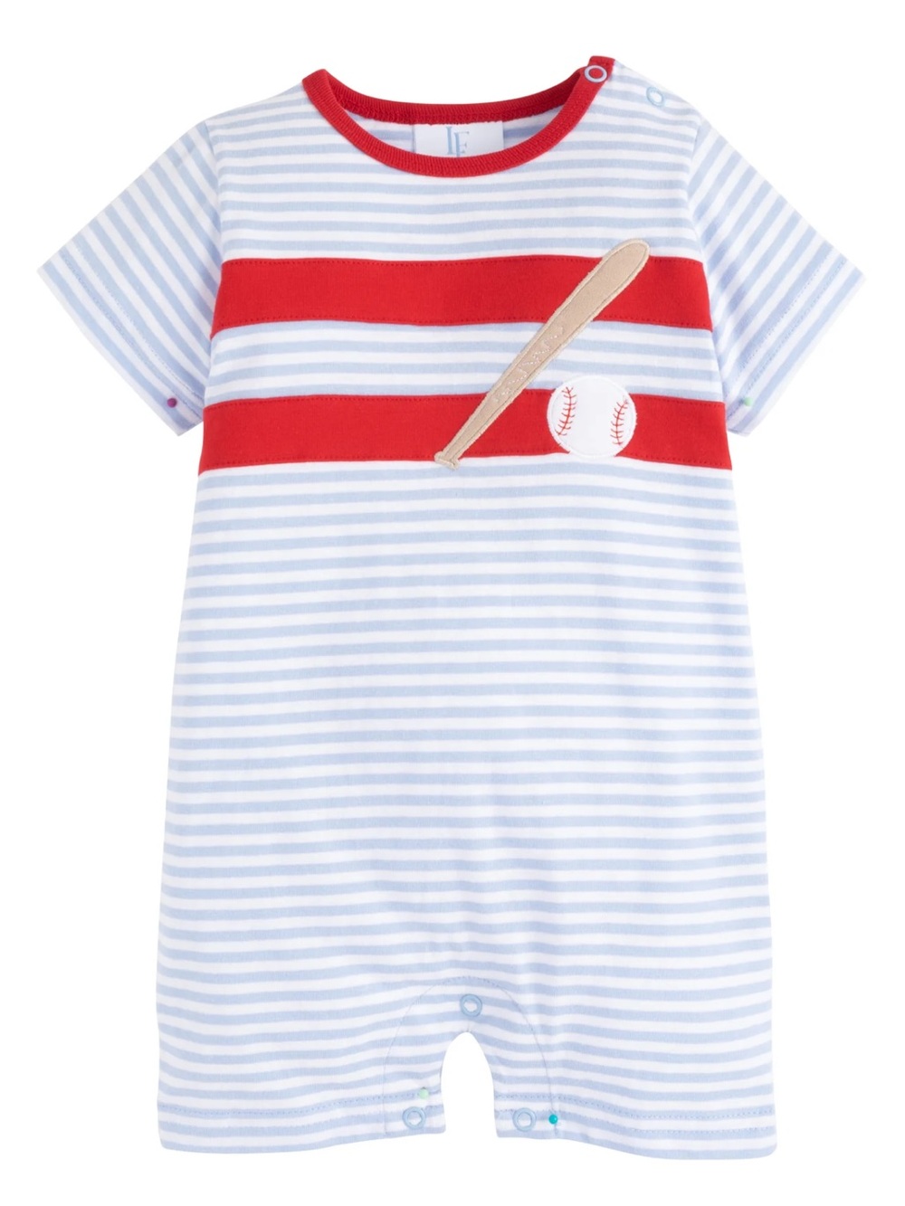 Little English Appliqué Baseball Romper